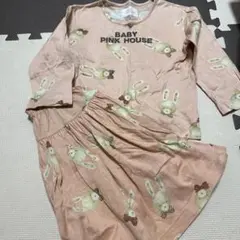 BABY PINK HOUSE ウサギ柄 長袖カットソー