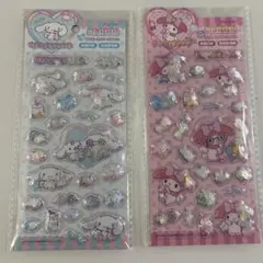 シナモロール　マイメロディ シャカシャカシール　2枚セット