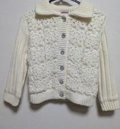 カーディガン　(レース編み風)