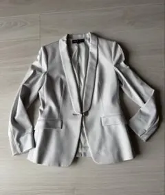 INDIVI ライトグレー テーラードジャケット