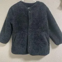 UNIQLO ブラック フリース　コート　 110