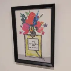 シャネル香水のイラスト絵画