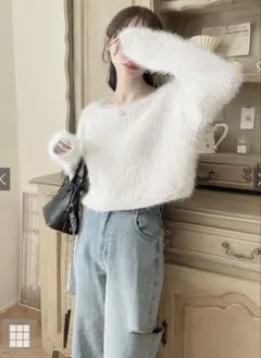 【GRL】ショート丈シャギーニットトップス［dr579］