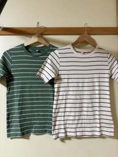 ユニクロ　ボーダーTシャツ　2枚セット　160㎝のサムネイル