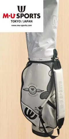 送料無料/超美品　M-U SPORTSエナメル高級 キャディバッグ ホワイト