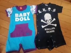 BABY DOLL & Rockers ロンパースセット 80