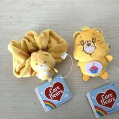 ケアベア　マスコットシュシュ＆クリップ　２点セット