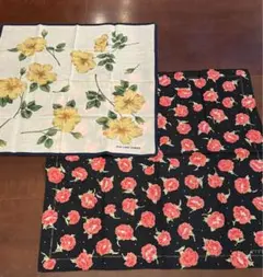 【美品】GIVENCHY & Junko Shimada 花柄ハンカチ2枚のサムネイル