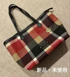 【新品・未使用】BLUELABEL CRESTBRIDGE トート/赤チェック