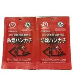 2個セット　 防煙ハンカチ 火災避難補助用品　ウィズ　防災 火災のサムネイル