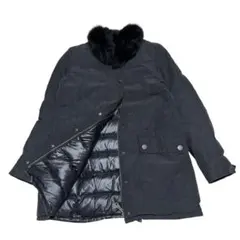 ユナイテッドアローズ リバーシブル ダウンコート フォックスファー 黒 38