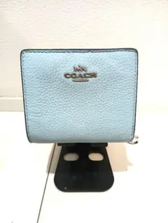 新品未使用 COACH キスロック がま口 コインケース ブルー C8334 