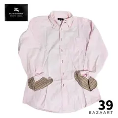 Burberry Black Label ピンク長袖シャツ ノバチェック L