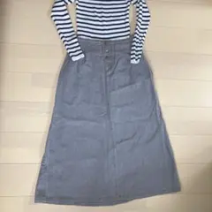 dearful グレーデニムハイウエストスカート