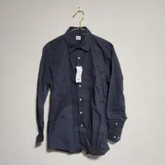 ユニクロ　ネイビー ドット柄 長袖シャツ 未使用