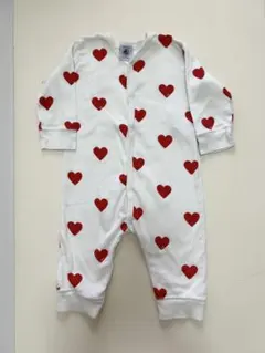 petit bateau ハート柄ロンパース