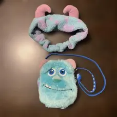 ディズニー　モンスターズインク　サリー　パスケース　ポシェット　ヘアバンドセット