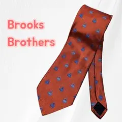 ブルックスブラザーズ USA製 シルクネクタイ オレンジ 総柄