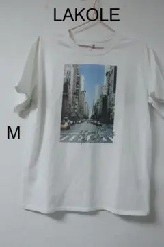 プロフ必読LAKOLE アソートフォトTEEホワイト Mかわいい♪良品のサムネイル