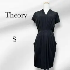Theory 半袖 ワンピース ブラック　S