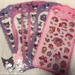 クロミ マイメロ クリスタルステッカー ぷっくりシール 立体シール