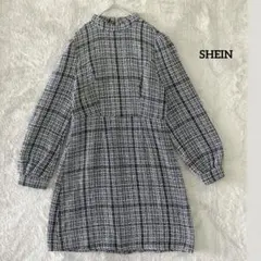 シーイン SHEIN ワンピース M ツイード調 大人可愛い 秋冬 長袖
