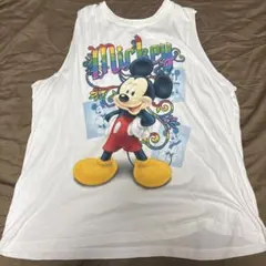 Disney Mickey Mouse タンクトップ 2X ホワイト