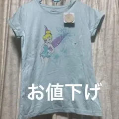 Disney ティンカーベル 半袖Tシャツ ライトブルー M