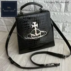 極美品Vivienne Westwoodクロコ型押し オーブロゴ 3wayバッグ
