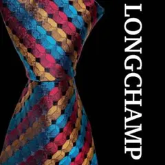 美品　LONGCHAMP（ロンシャン）パターン柄　光沢　高級シルク　No.80