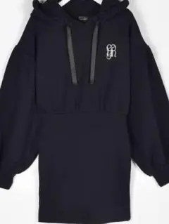 evelyn フリルパーカーOP ブラック