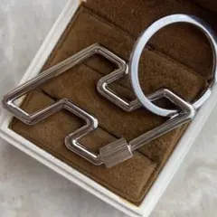 ラスト!キーホルダー キーリング イニシャル シルバーカラー H まとめ割