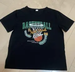 バスケットボール プリント Tシャツ ブラック
