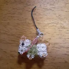 ビーズ　ワンちゃんストラップ