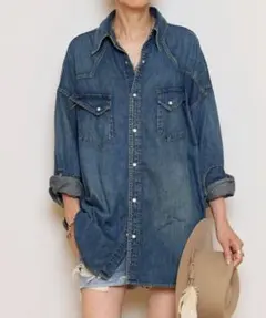 REMI RELIEF レミレリーフDENIM BIG シャツ