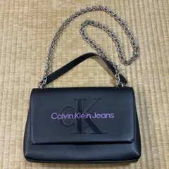 Calvin Klein Jeans ブラックショルダーバッグ
