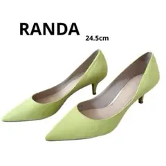 RANDA ポインテッドトゥ スエード パンプス 24.5cmのサムネイル