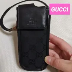 グッチ iPhone iPod ケース 小物ケース クロコ型押しレザー ブラック グッチ iPhone iPod ケース 小物ケース クロコ型押しレザー ブラック