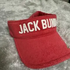 JACK BUNNY 赤 バイザー ゴルフ用