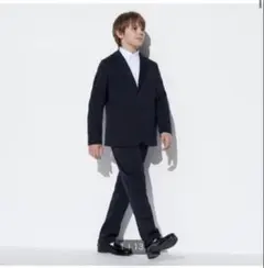 ユニクロ 男子 フォーマルスーツ セットアップ ネイビー 160cm