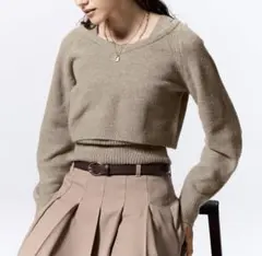 GU☆2ピース パフィータッチセーター M ベージュ