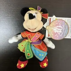 【タグ付き】ミニー　ぬいぐるみバッジ　40周年　ディズニー