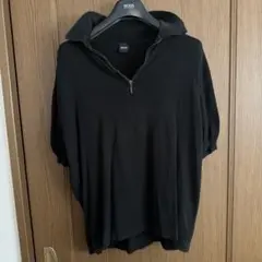 HUGO BOSS ハーフジップ ポロシャツ ブラックのサムネイル