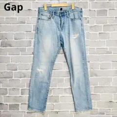 Gap デニムパンツ ダメージ加工 ライトブルー　D62のサムネイル