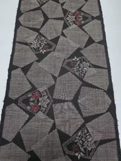 【24時間以内発送】着物 大島紬 一元式 泥染め 洗い張り 着分 正絹 7マルキ