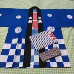 子供用　【市松染めハッピ】 ジャパン製　新品未使用