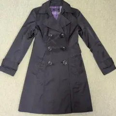 S.P.R. 黒 ダブルブレスト トレンチコート