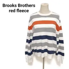 ブルックスブラザーズ レッドフリース コットン ストライプ プルオーバー M