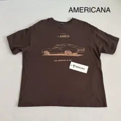 AMERICANA アメリカーナ 半袖 Tシャツ ダークブラウン　中古品　日本製のサムネイル