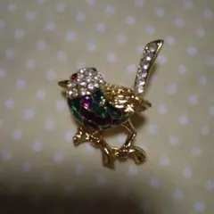 カラフル小鳥ブローチ